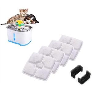 Cat Water Fountain Filters,8 Pack Replacement Filter Fit for Top Square 84oz/2.5L Cat Pet Fountain, 3 Filtration System