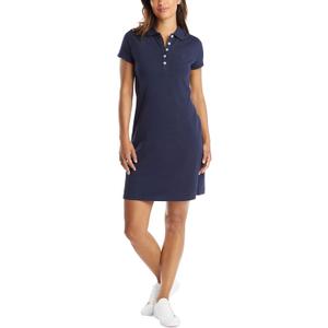 Nautica Women's Easy Classic Short Sleeve Stretch Cotton Polo Dress (X-Large)