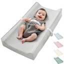 Vegan Leather Waterproof Baby Changing Pad - Wipeable, Extra Thick & Portable & Non-Slip Diaper Mat for Dresser, Crib, Travel | Soft & Safe (Gray)