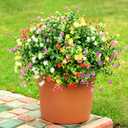 20 Bundles Outdoor UV Resistant Faux Flower Summer DecorArtificial Flowers Fake Outdoor Plants for Garden, Patio, Porch, Home Dcor (5 Colors)