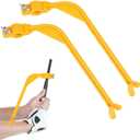 2 Pcs Golf Training Aids Swing Correcting Trainer Tool Golf Accessories (Yellow)