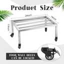 MorningRo 2 Pack Dunnage Rack with Wheels 24" Long x 14" Wide, 7.9" Height