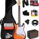 Pyle Electric Guitar and Amp Kit - Full Size 39" Complete Starter Kit with Wearable Bluetooth Amplifier, 1/4 Cable, Carry Case, Strap, Strings, Picks, Cleaning Cloth, ST-Style Pickups (Sun Burst)