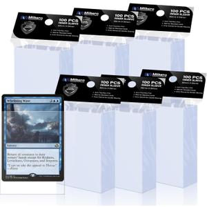 600 Pack Card Sleeves, Perfect Fit Inner Sleeves Ideal for Double-Sleeving, Trading Card Sleeve Compatible with MTG, TCG, Gaming Cards (Clear)