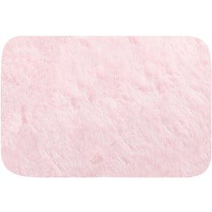 ConCus-T Pink Bath Mat Bath Rug Shaggy Girls Bathroom Rug Tie Dye Girls Gift Chic Faux Fur Plush Area Rug for Bedroom Fluffy Doormat Soft Puppy Bed Mat, Pink, 24 Inch x16 Inch