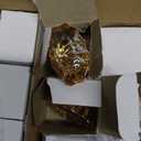 16 Pack Champagne Crystal Knobs for Dresser Drawer Oval Glass Cabinet Knobs and Pulls with Satin Brass/Brushed Gold Base