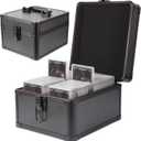 EcoVibe Graded Card Case, Aluminum Alloy Trading Card Storage Box with Carry Handle, Sports Card Case Holders with Dividers, Graded Card Storage Boxes Fits Psa, Tcg, Csg, Bgs, Sgc Slabs