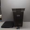 IRIS USA Dog Food Storage Container 58 lbs, Attachable Wheels, for Dog Cat Birds and other Pets, Food Storage Bin, Keep Fresh, Easy Mobility, BPA Free - Made in the USA, Black (Smoke)