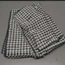 Homaxy Kitchen Towels and Dishcloths Set, 16 x 25 and 12 x 12 Inches, Set of 12 Cotton Terry Kitchen Dish Towels, Super Soft and Absorbent Dish Cloths, Black