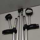 Forearm Crutches for Adults, Lightweight Aluminum Walking Crutches with 15-Level Adjustable Height, Arm Cuff, Shock Absorber, Ergonomic Handles, Comfortable Grip, Anti-Slip, Foldable, 350LBS, 1 Pair