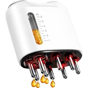 Hair Oil Applicator - Multi Function Electric Scalp Massage Comb Portable Scalp Massaging Comb Scalp Brush for Home, Travel(White)
