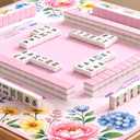 Pink Mahjong Mat, 31.5" American Mahjong Mat with Rules, Shipped Rolled