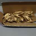 Hollyone 32” Christmas Tree Picks and Sprays 3Pcs Gold Artificial Eucalyptus Stems Eucalyptus Leaves Branches Fake Gold Leaf Floral for Vase DIY Xmas Tree Garland Wreath Centerpieces Wedding Decor