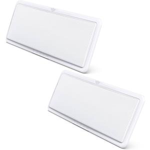 Leisure LED RV LED Ceiling Light 21" x 8" Fixture 2000 Lumen with Touch Dimmer Switch Interior Lighting for Car/ RV/ Trailer/ Camper/ Boat DC 12V Natural White 4000-4500K (2 Pack)