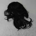 MapofBeauty 24 Inch/60 cm Charming Synthetic Fiber Long Wavy Hair Wig Women Party Full Wig (Black)