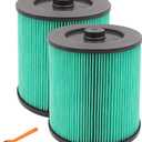 17912 & 9-17912 HEPA Vacuum Filter Compatible with Craftsman, Filter No.9-17912 fits 5, 6,8,9,12,14,16 and 32 gal vacs or larger made after 1988