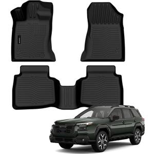 3 x Auxko All Weather Floor Mats for Subaru Outback 2026 TPE Rubber Liners Accessory for Subaru Outback 2026 Odorless Anti-Slip Mats Black