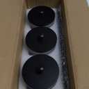 3 Pack Qtip Holder - Bathroom Organizers and Storage, Cotton Round Swab Holder Dispenser Cotton Ball Holder with Tray, Glass Apothecary Jars with Lids, Floss Pick Containers - ms black