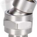 NearMoon Shower Head Swivel Ball Adapter - Solid Brass Shower Connector Ball Joint Adjustable Universal Shower Arm Extension Component (Brushed Nickel)