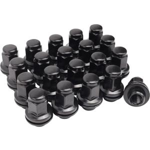 Set of 20, 14x1.5mm OEM Style Factory 1.85 Inch 7/8 22mm Hex Mag Washer Lug Nuts Compatible with Sequoia Landcruiser Tundra Lexus LX Black