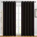 NICETOWN Blackout Curtain Panels 84 inches - Light Reducing Thermal Insulated Solid Grommet Blackout Curtains/Panels/Drapes for Living Room (Set of 2, 66 inches by 84 Inch, Toffee Brown)