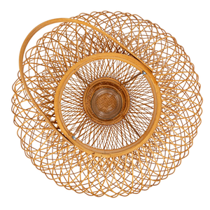 Bloomingville Decorative Bamboo Hand-Woven Lantern Candle Holder, Natural