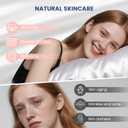Ravmix 100% Silk Pillow Case with Zipper, 21momme Mulberry Silk Pillowcase for Hair Skin Health, Soft Smooth Breathable Cool Pillow Cover for Beauty Sleep 1PC(Queen 2030inches, Pure White)