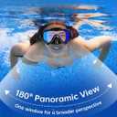 VegoVia Adult Swim Goggles with Nose Cover, 180° Clear Wide View No Leak Diving Mask Pool Goggles for Women Men Adult Youth