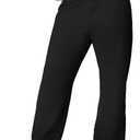 Hanes Women's Sweatpants, EcoSmart Fleece, Pocketless Open-Bottom Sweatpant, Regular & Petite (XX-Large, Ebony)