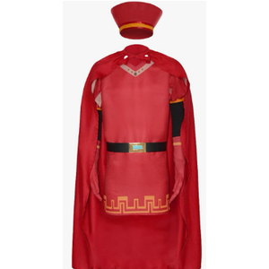 Lord Farquaad Costume Halloween Lord Farquaad Cosplay Red Cloak Top Costumes Robe Cape Clothes Full Set XL