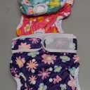 Pet Soft Washable Female Diapers (3 Pack) Female Dog Diapers, Comfort Reusable Doggy Diapers for Girl Dog in Period Heat (Bloom, L) (Large:19''-25'')