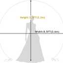 Asee'm 8.5FT White Wedding Arch Round Backdrop Stand Large Circle Metal Floral Balloon Frame for Party Anniversary Birthday Graduation Valentine Ceremony Decorations