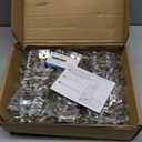 Ravinte 60 Pack 30 Pairs 1-1/4 inch Overlay Soft Close Hinges for Kitchen Cabinet Hinges Satin Nickel Hidden Hinges Stainless Steel Concealed Hinge self Closing