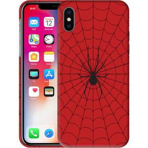 for iPhone Xs Max Case - Web Spider Red 3D Printed Design Phone Back Hard Plastic Cover Case Compatible with iPhone Xs Max (6.5")