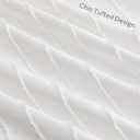 JELLYMONI 2 Pack White Pillowcases Standard Size, Soft Microfiber Striped Tufted Pillow Covers with Envelope Closure (Pillows are not Included)