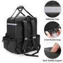 Trunab Expandable Food Delivery Backpack with 4 Cups Holder, 14 Pizza Delivery Bag with Support Boards, Insulated Delivery Bag with Reflective Strip for Bike Delivery, Uber Eats (Patent Design), Large