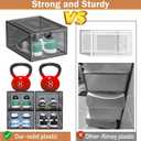 caktraie 10 Pack Thicken Shoe Organizer Stackable, Upgraded Sturdy Shoe Storage Box with Magnetic Door, Shoe Containers For Sneaker Display, Hat Organizer, Black