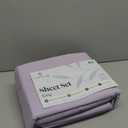 LuxClub 4 PC Queen Sheet Set, Breathable Luxury Bed Sheets, Deep Pockets Wrinkle Free Cooling Sheets Machine Washable Hotel Bedding Silky Soft - Lavender Queen