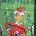 Sunwer Welcome Xmas Door Cover Green Elf Christmas Winter Holiday Party Decoration Front Porch Sign Backdrop Banner for Home Indoor Outdoor Decor 72x35 Inch