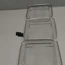 BYKITCHEN 8 Inch Square Air Fryer Rack, 3 Pcs Stackable Stainless Steel Dehydrator Rack with Silicon Feet, Square Air Fryer Accessories for Cosori, Instant Vortex, Ninja Pro XL 6.5 QT AF181 & More