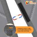 Magnetic Thermal Insulated Door Curtain, Fits Door Size 36" x 80", Center Opening, Durable Oxford Cloth&Thicken Polyester Fiber, Weighted Bottom,Temporary Door Thermal Curtains (Gray)