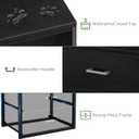 BOLUO Closet Drawers Black Fabric 3 Drawer Small Dresser for Closet Organizers and Storage Bedroom Dorm Modern