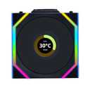 Lian Li UNI Fan SL LCD Wireless (Reverse Blade) 120mm ARGB Fan - Single Pack - 1.6" LCD - 2.4 GHz Wireless Signal for RGB & Control - Controller NOT Included & Required - Black(12RSLLCD1W1B)