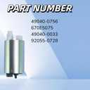 Fuel Pump For Ninja 300 2013-2017 / 650R 2012-2017 / 650R ABS 2013-2018/1000 2011-2018 / ZX-6R 2007-2018 / ZX-10R 2008-2018 / ZX-14R 2008-2018Repalces 49040-0713 49040-0026