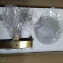 1 Light Modern Bathroom Light Fixtures Over Mirror, Brass Finish Vanity Lights for Bathroom Wall Sconces with Milky White Glass Shades, E26 Socket (Bulbs Not Included)