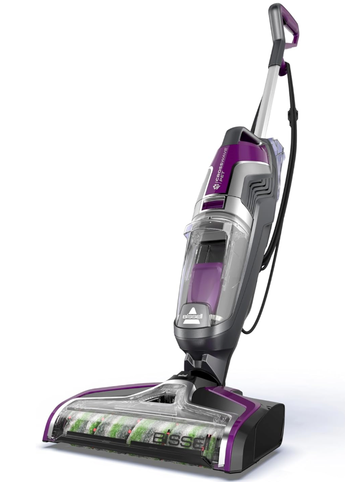 BISSELL Crosswave Pet Pro All in One Wet Dry Vacuum Cleaner and Mop for Hard Floors and Area Rugs, Purple, 2306A