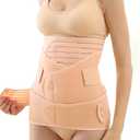 3 in 1 Postpartum Belly Band (Beige), Post Partum Waist Binder, Posture Correction Abdominal Binder, Belly Band Postpartum Belly Wrap, Postpartum Belly Wrap (For waistline 25"-35", S/M)