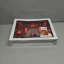 10Pcs Multiple Styles Glass Christmas Ball Ornaments for Tree Decorations, Red