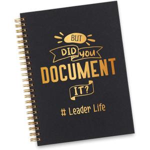 Leader Spiral Notebook, Leadership Gifts for Women, Funny Leader Gifts, Leader Life Gag Office Supplies Appreciation Thank You Gifts Spiral Notebooks WA18