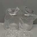 Nuogo 2 Pcs 1 Gallon 128 oz Candy & Cookie Jar Plastic Jars with Lids Decorative Apothecary and Candy Buffet Container Clear Airtight Food Storage Canister (Classic Style)